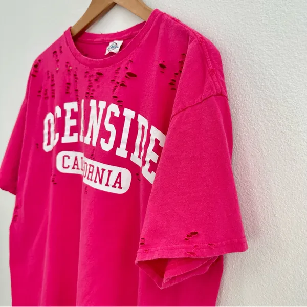 Delta Oceanside California Destroyed T-shirt - Image 4