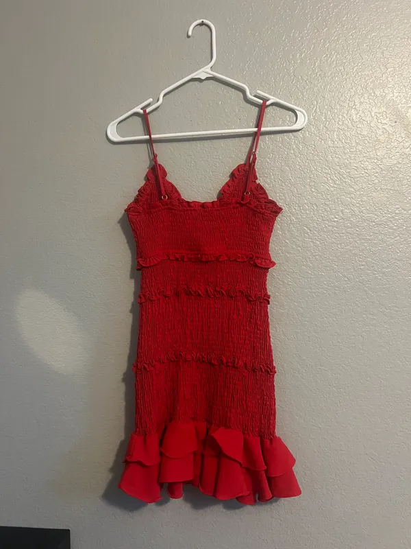 Red Ruffle Dress - Image 2