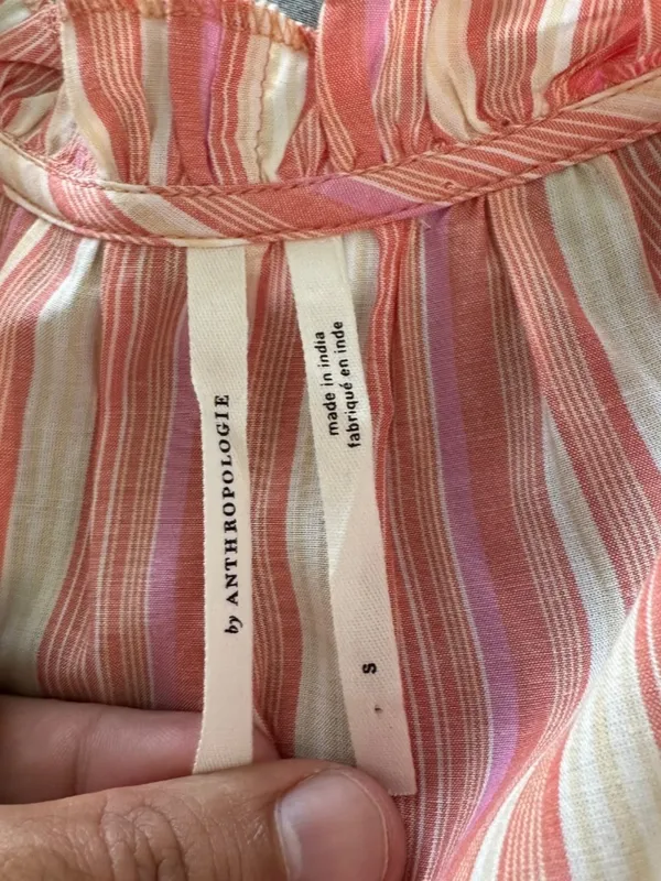 Anthropologie Womens Size Small Visayas Boho Relaxed Striped Wide Leg Jumpsuit - Image 5