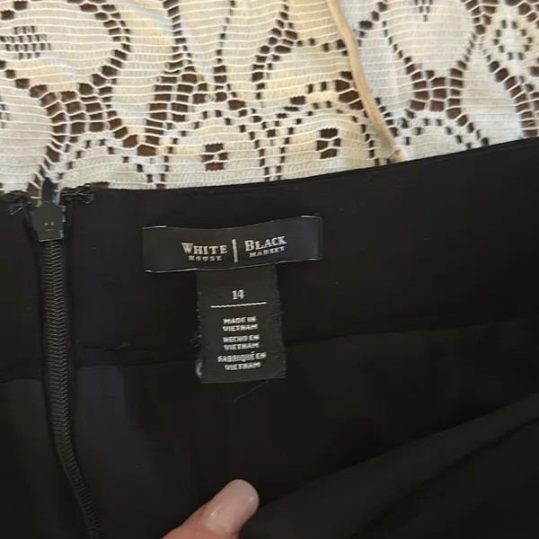 White House Black Market Black‎ Mini Skirt Size 14 - Image 9