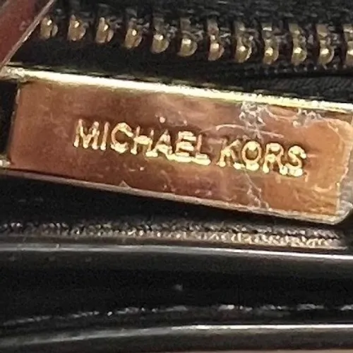 Michael‎ Kors Trisha Crossbody Women Medium Black Pebbled Leather Gold Hardware - Image 16