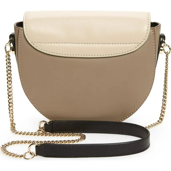 See By Chloe Mara Evening Motty grey Smooth Leather Saddle Bag - Image 2