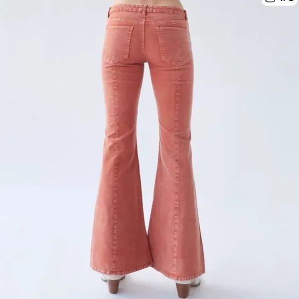 BDG Corduroy Extreme Flares Orange Bell Bottoms Retro - Image 2
