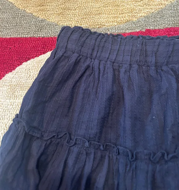 Princess Polly Black Mini Ruffle Skirt Lightweight Material Women’s Size 8 - Image 2