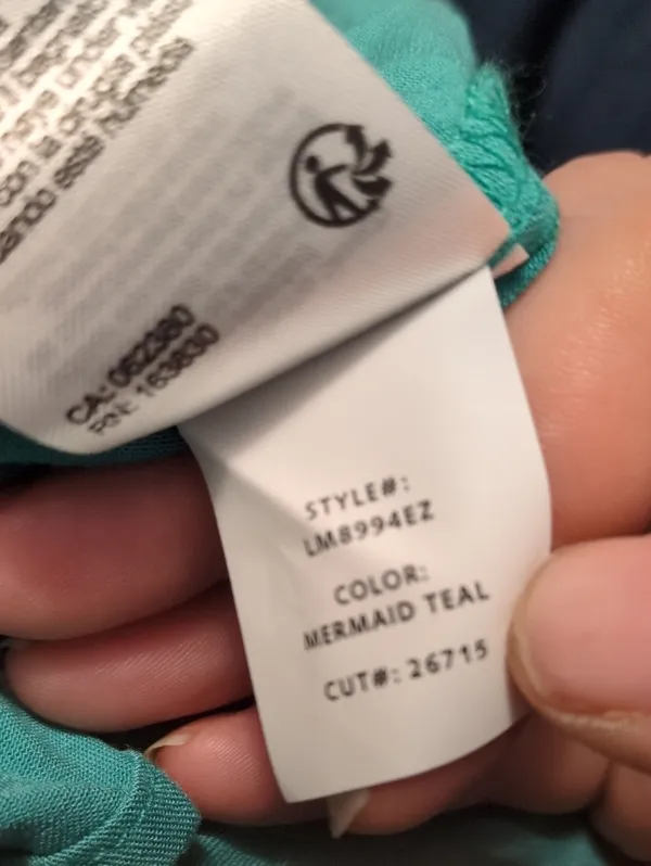 Liverpool Mermaid Teal Flutter Sleeve Dress Size XL - Image 6