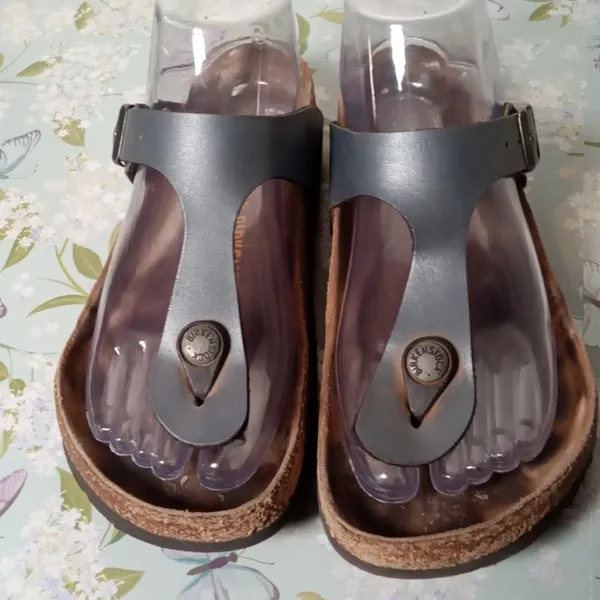 Birkenstock Gizeh Onynx Buckle Flip Flop Flats Sandals Womens 36 - Image 2