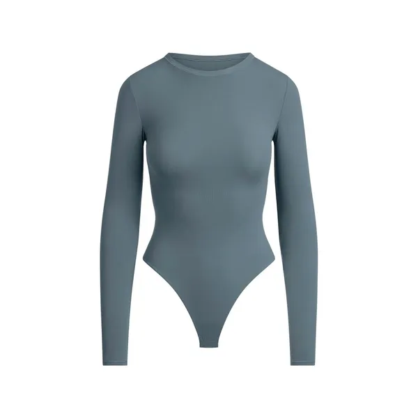 SKIMS LONG SLEEVE CREW NECK BODYSUIT, Size Large, LIMITED EDITION Zircon, $70 - Image 3