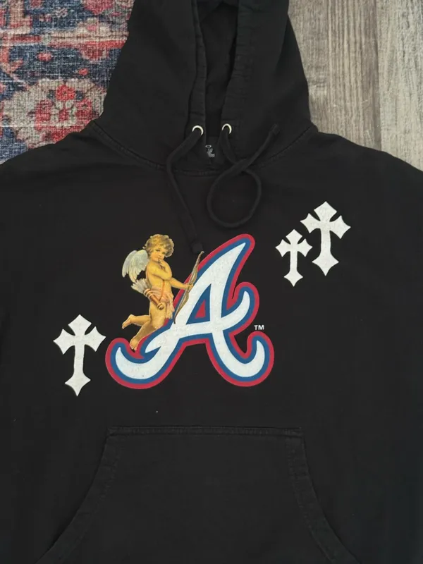 atlanta braves hoodie Black Size L - Image 2