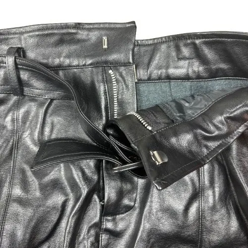 Altar'd State Scarlotte‎ Faux Leather Paperbag Shorts Black Belted Edgy Size XS - Image 3