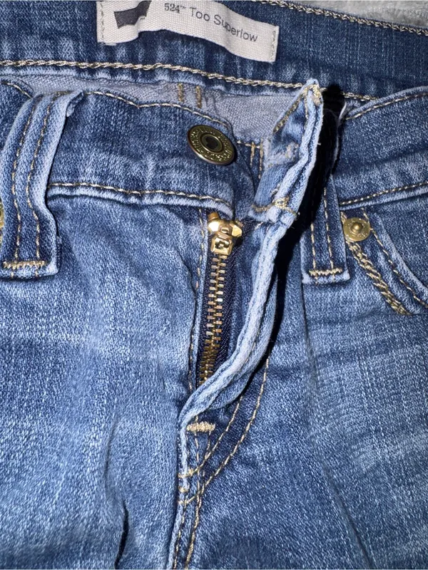 Levi’s 524 Too Superlow Low Rise Jeans Size 0 - Image 4