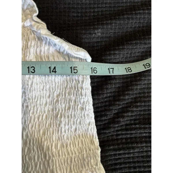 Tommy‎ Hilfiger White Smocked Ruffle Straps Maxi Dress Size XL Flowy Sundress - Image 5