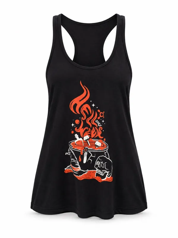 Orangetheory 2025 Hell Week Womens Medium Black Racerback Workout Tank - Image 2