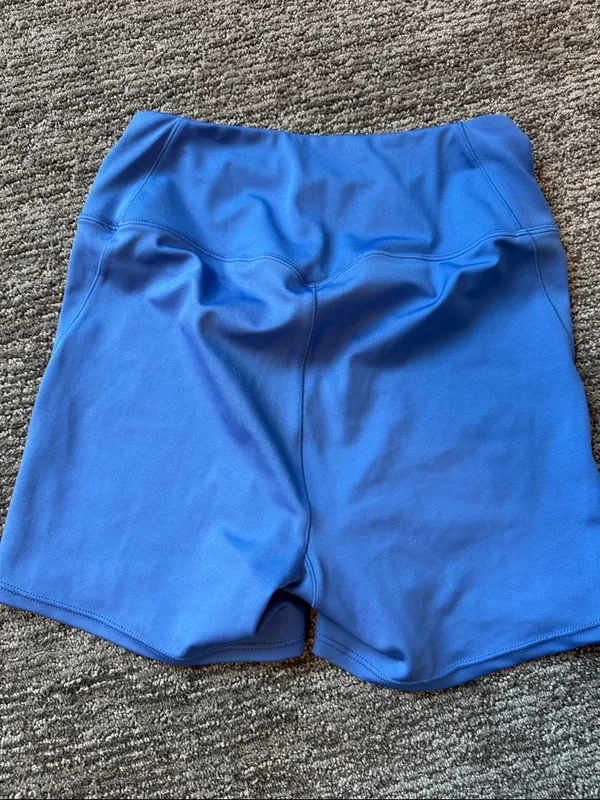 Amazon High-Waist Active Shorts in Blue - Image 2