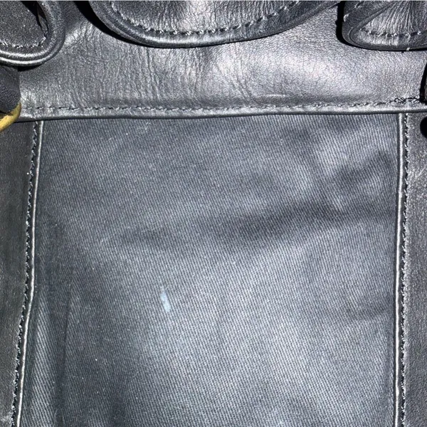 Lucky Brand Black Leather Jordan Mini Crossbody Purse Bag Saddle Bag - Image 5
