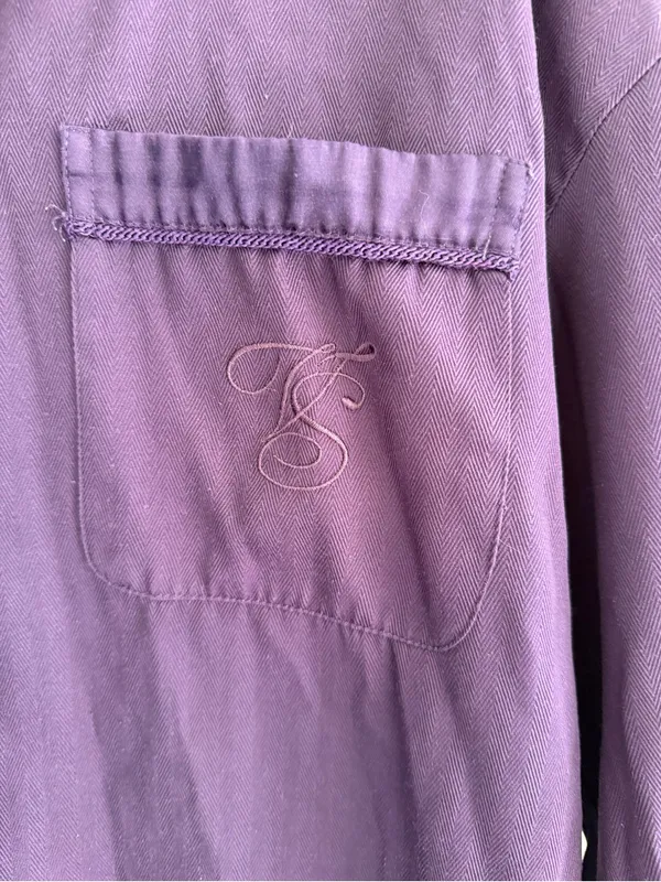 Vintage Victoria’s Secret Purple Herringbone Pajama Top Size S Y2K - Image 2