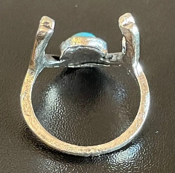 Turquoise stone antler ring size 5.5 - Image 4