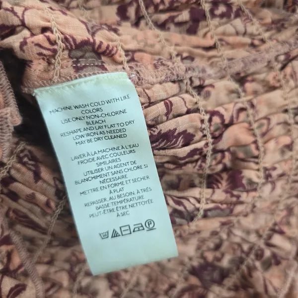 Free People Smock it to‎ Me Mini Dress Pink Floral Print Long Balloon Sleeves S - Image 7
