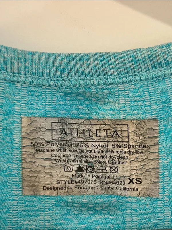 Athleta Fastest Track Tank Top Turquoise Blue Size XS - Image 4