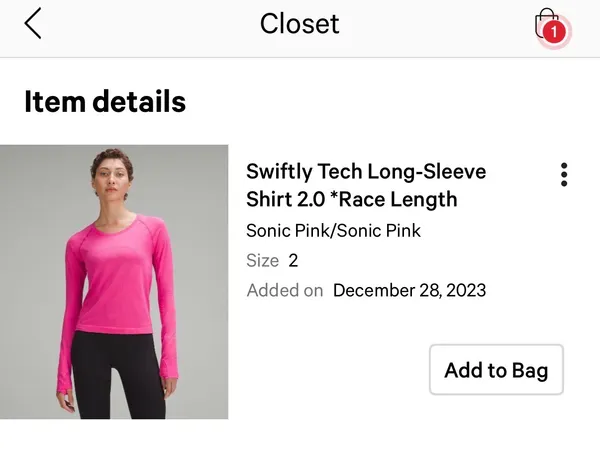 Lululemon Swiftly Long Sleeve Race Length - Image 4