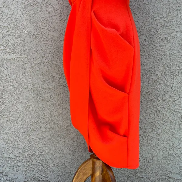 Gabrielle Union for New York & Co Orange Crepe Dress, size S - Image 6
