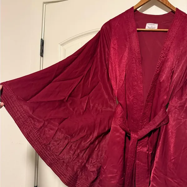 Runaway the Label Deep Red Kimono wrap Top - Image 2