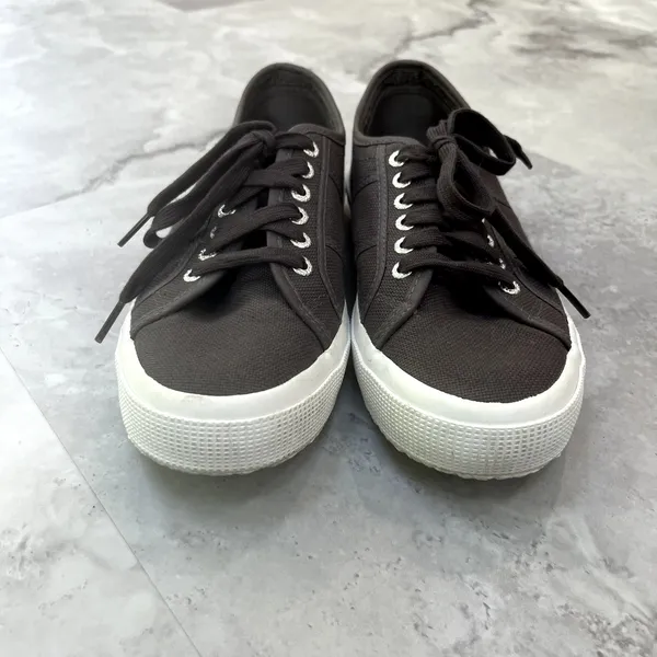 Superga Womens 41 1/2 or 8.5‎ or Mens 10 Grey Shoes Sneaker Skate Casual - Image 3