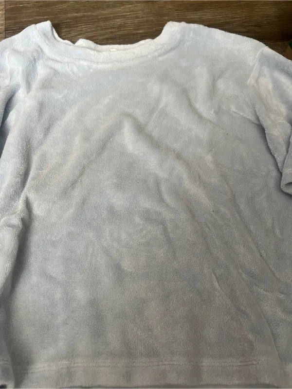 Aritzia Light Blue Women's Short Sleeve Terry Crewneck Top - Image 9