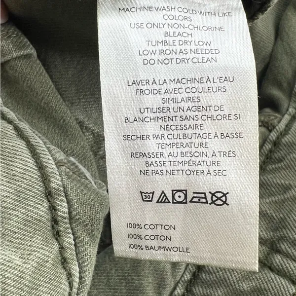 FREE PEOPLE We The‎ Free Palmer Cuffed Jeans Army green sz 32 - Image 8