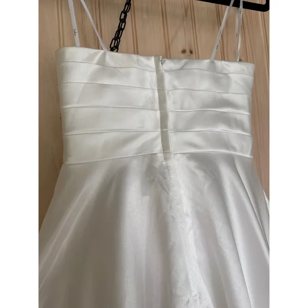 NWT Lulus Khalida White Satin Pleated Strapless Gown Wedding Bridal Dress Sz S - Image 7