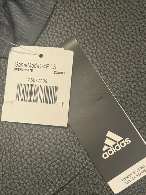 adidas womens Heathered Gray Quarter-Zip Performance Jacket - Image 7