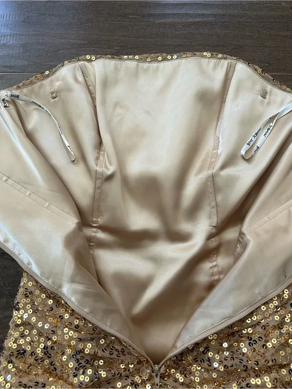 Betsey Johnson Evening Strapless Sequin Mini Dress - Image 11