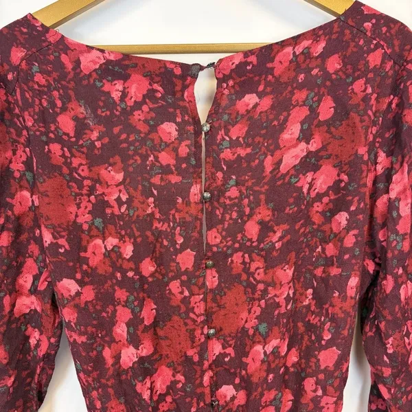 Free People Floral Long Sleeve Wrap Romper - Image 9