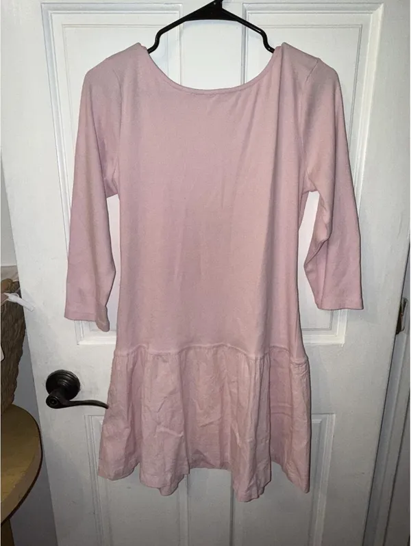 the Free People Free-Est Lucienne Mini Dress in light blush pink. - Image 3