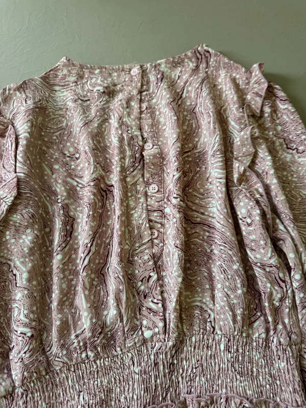 Boutique Pink Marble tiered smocked-waist midi dress - Image 5