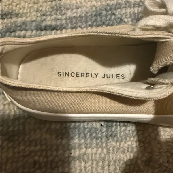 Sincerely Jules Vasco Tan and White Platform Sneakers Size 6.5 - Image 7