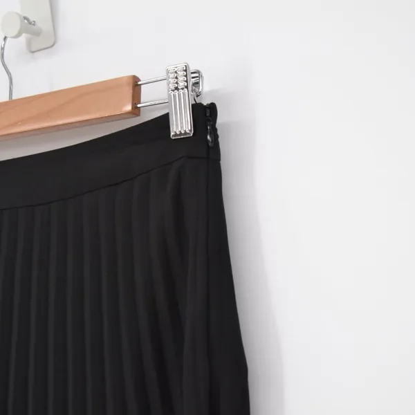 Bardot Pleated Midi Skirt Black Womens 4 XS Accordion Pleats A-Line High Rise - Image 5