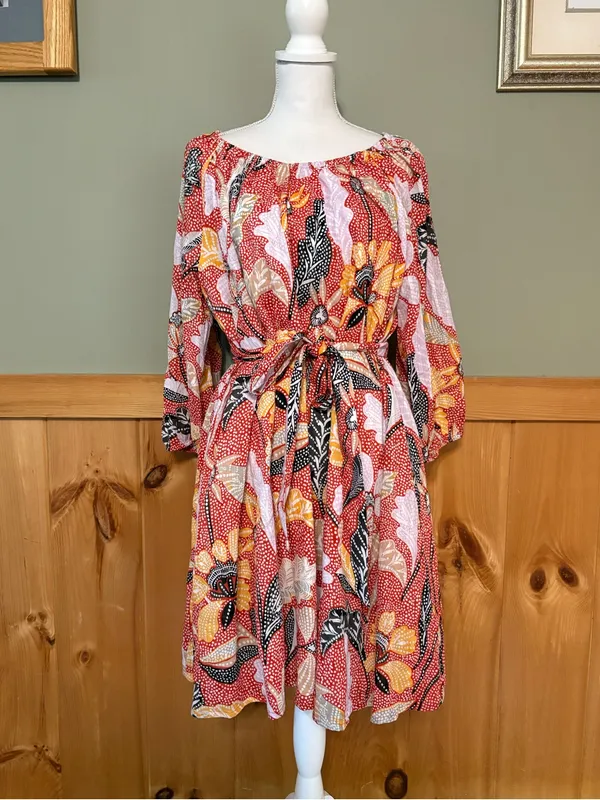 Elizabeth and James Marika "Uptown Garden" 100% Cotton dress size XL NWT - Image 2