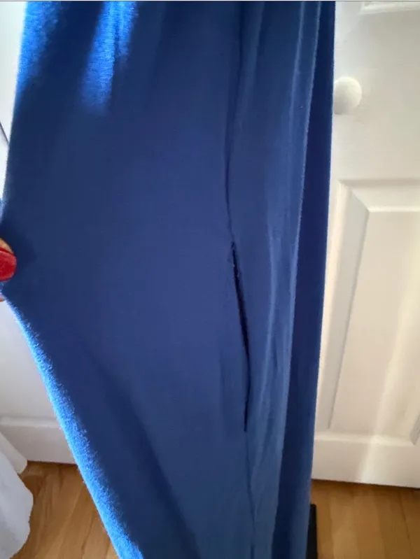 NEW Free people beach Sleeveless Deep V Wide-Leg Jumpsuit in Royal Blue $120 - Image 6