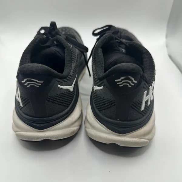 Hoka One One Clifton 9 Women's Running Shoes Black White Size 6.5B - Image 3