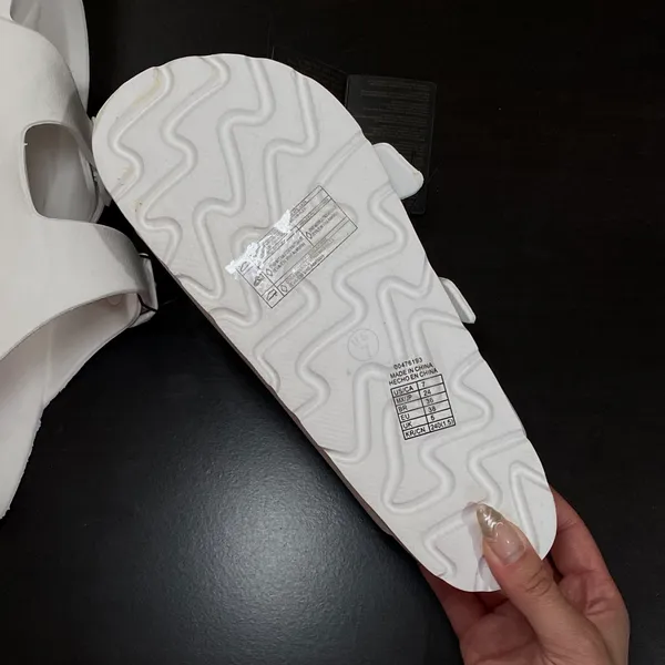 Platform White Sandals Size 7 - Image 2