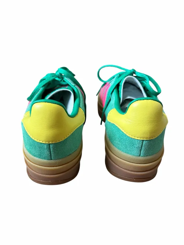 Adidas Originals Gazelle Bold Triple Sole NWOB women’s 8.5 green pink stripe - Image 5