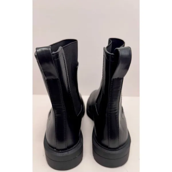 Alfani‎ Boots Size 5.5 Black Lug Sole Block Heel Pull On Style Booties - Image 5