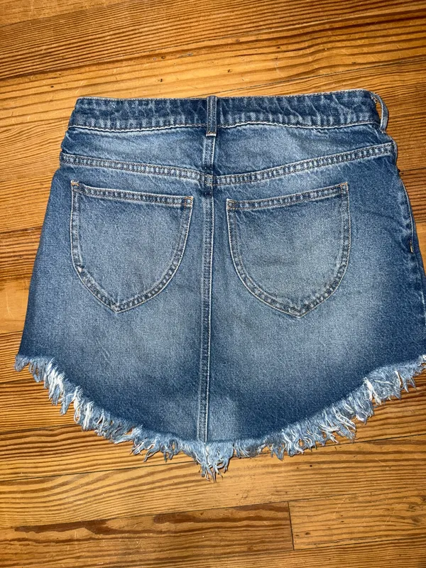 Free People Denim Skirt Mini - Image 2
