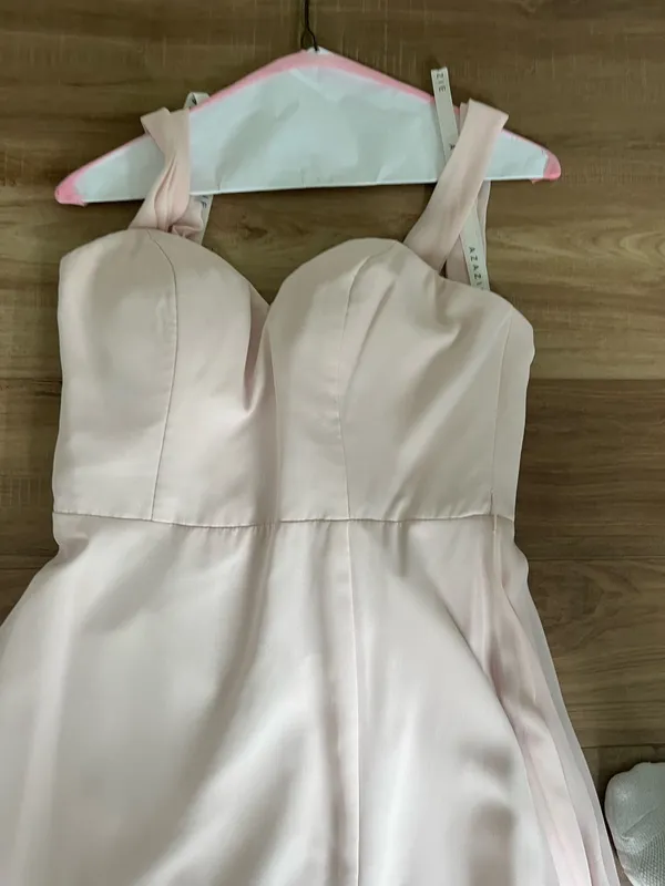 Azazie Bridesmaid Dress Aaron Blushing Pink - Image 6