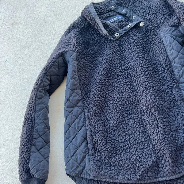 Abercrombie & Fitch small‎ blue sherpa pullover - Image 4