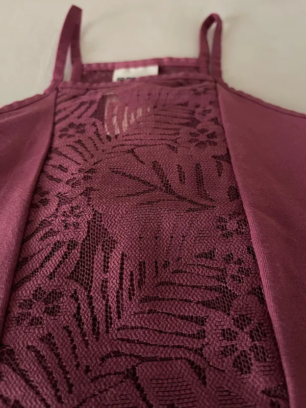 VS PINK Deep Berry Halter Lace Bodysuit NWT 🍓✨ - Image 9