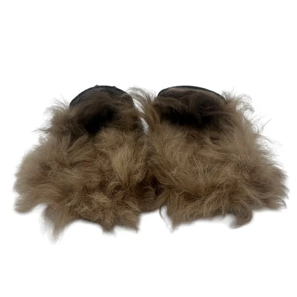 Gucci Garden Princetown GG‎ Cloth Fur Lined Mule Slippers 36 - Image 10