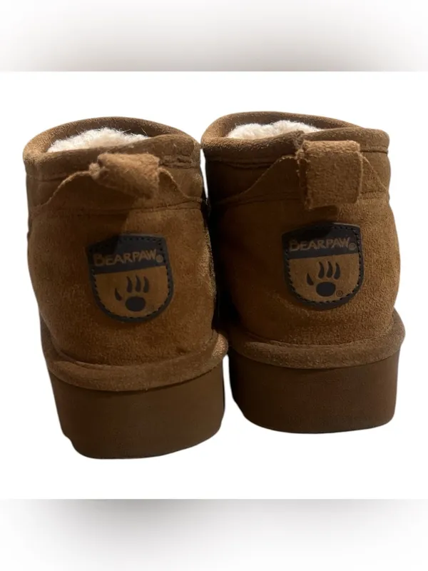 Bearpaw Daphne Suede Ultra Mini Platform Boots Brown Tan Women's Size 6 - Image 3