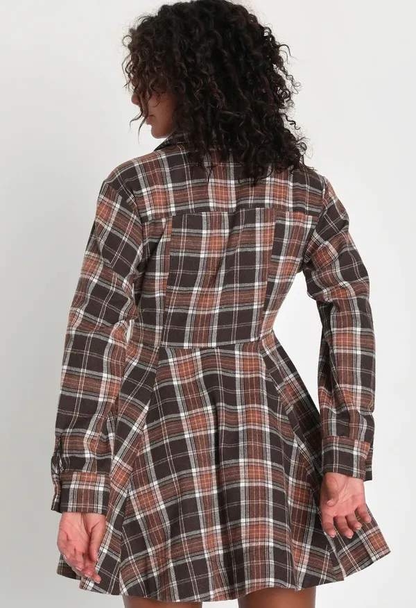 Lulus Plaid Dress Mini - Image 3