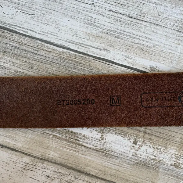 VTG Fossil Leather Belt‎ Brown Sz M Rhinestone Embellished Cowgirl Western y2K - Image 6